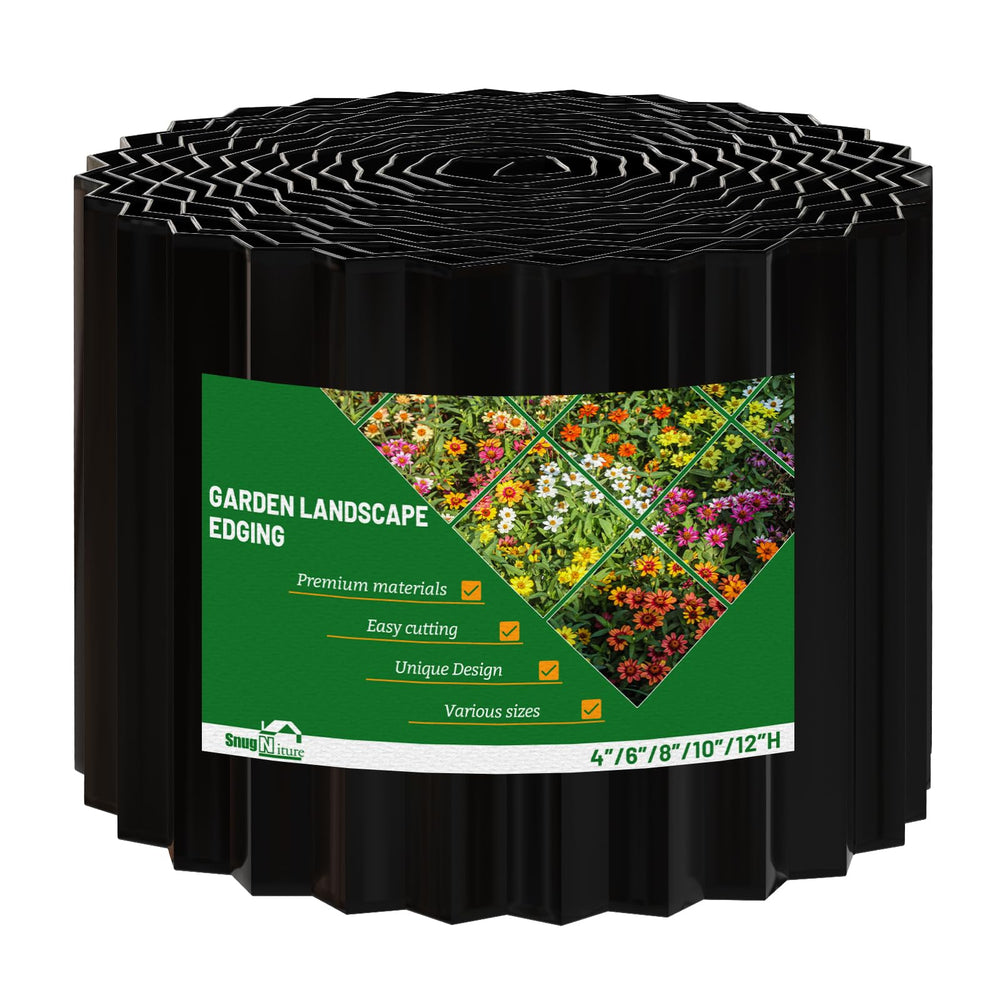 SnugNiture Corrugated Metal Garden Edging 6" x 20' front view