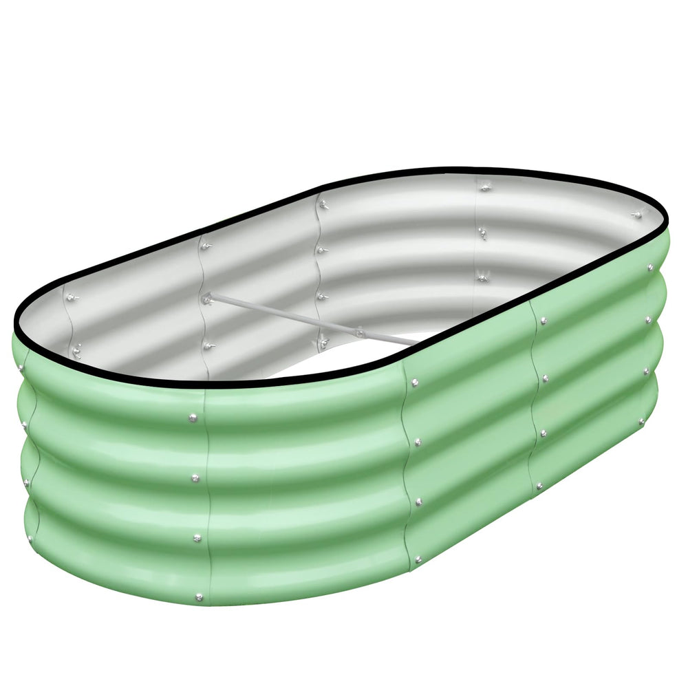 SnugNiture galvanized raised garden bed front view