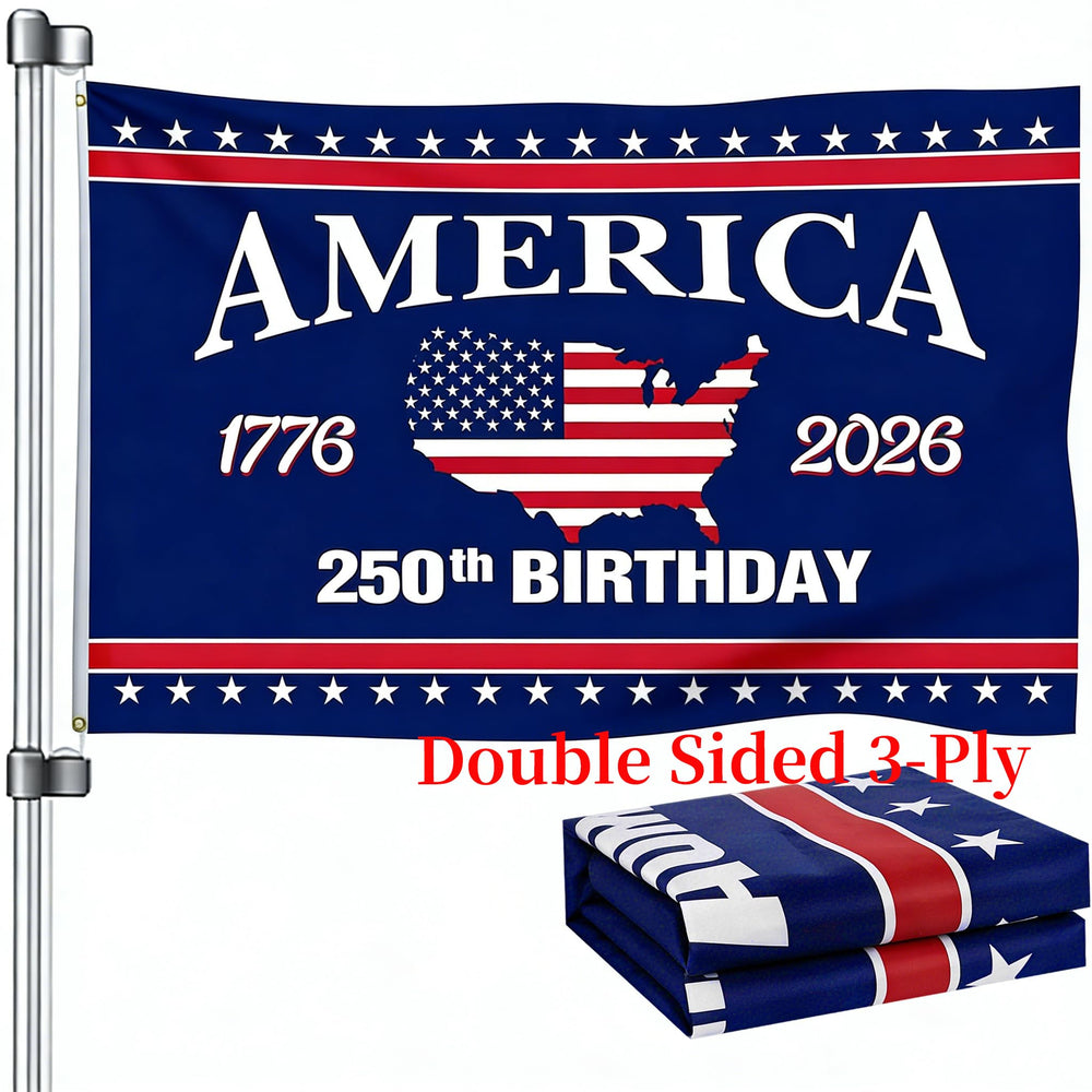 Snungee 250th Anniversary USA Flag front view with vibrant colors