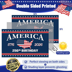 Snungee 250th Anniversary USA Flag showcasing double-sided design