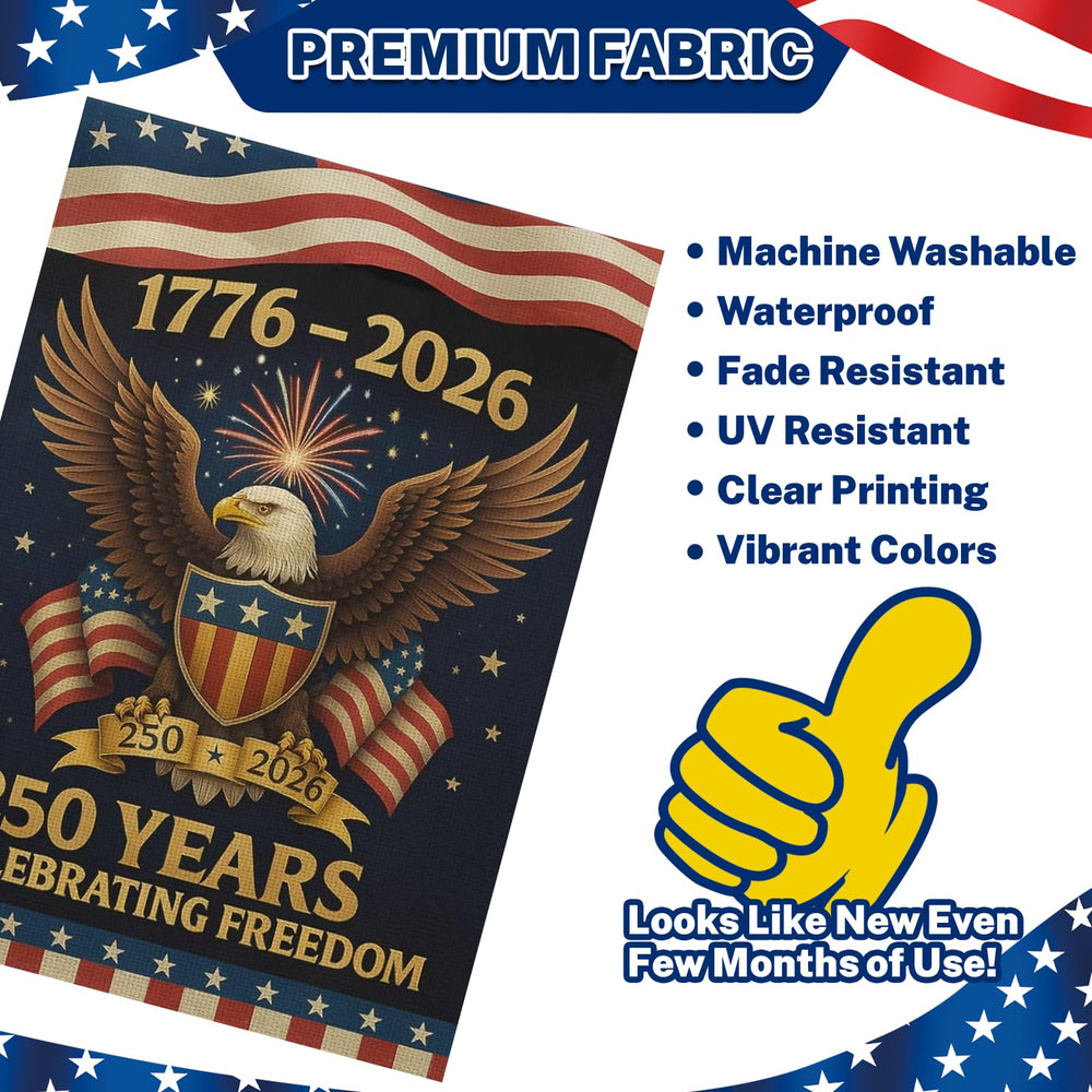 Snungee 250th Anniversary USA Garden Flag with eagle design