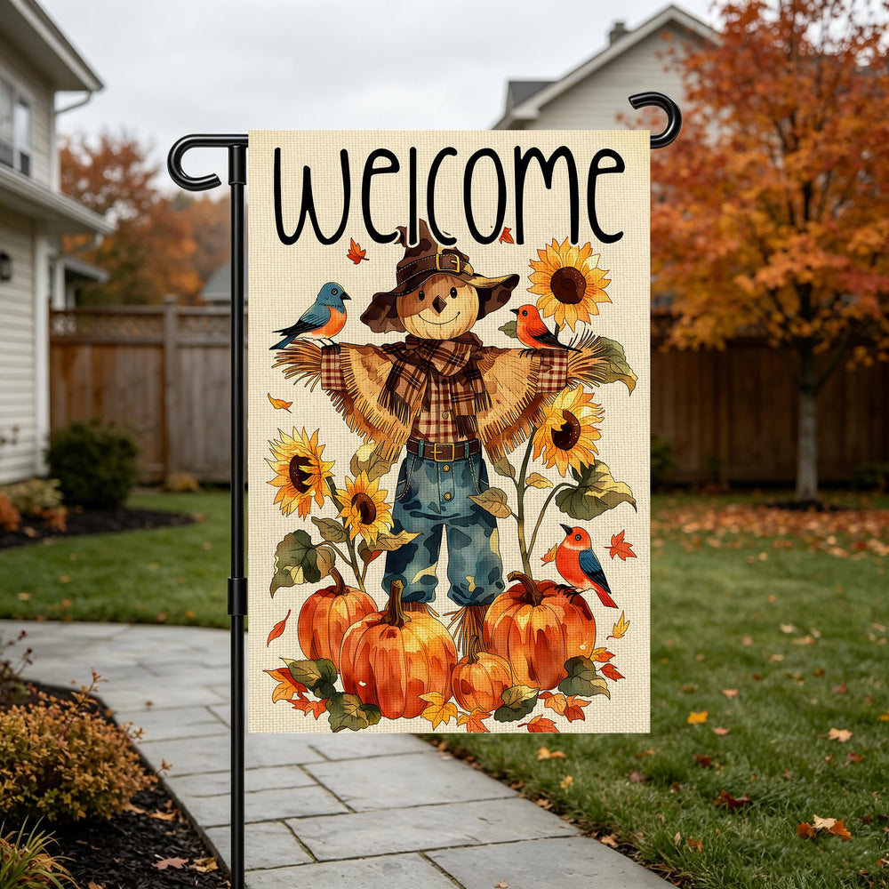 Snungee Fall Garden Flag double-sided design showcasing autumn scene