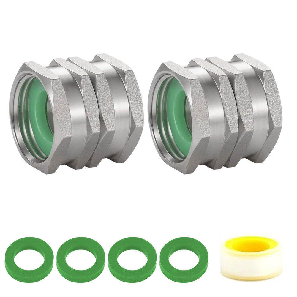 SNUTUYA 3/4" GHT female to female garden hose adapter front view