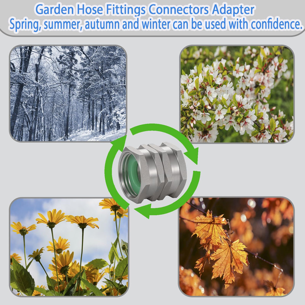 SNUTUYA garden hose adapter with silicone pads laid out