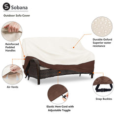 Sobana Outdoor Couch Cover storage bag included