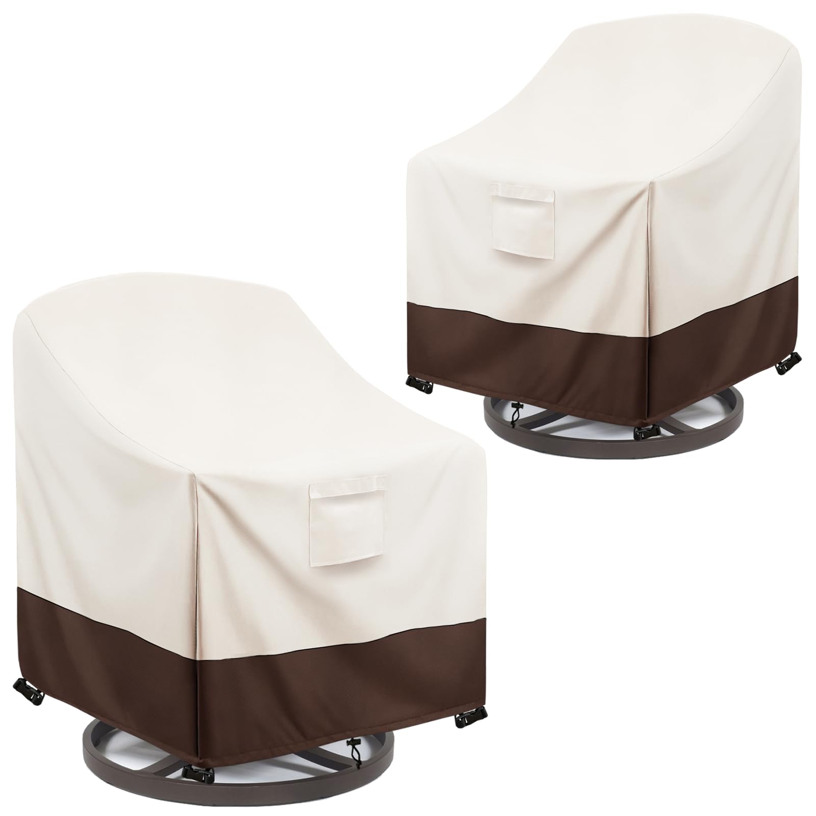 Sobana patio chair cover beige front view