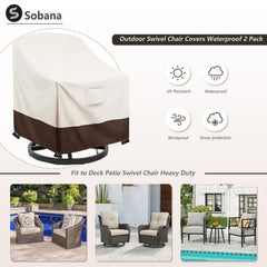 Sobana patio chair cover beige with windproof buckles