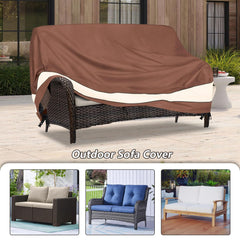 Sobana Patio Sofa Cover beside a 3-seater sofa