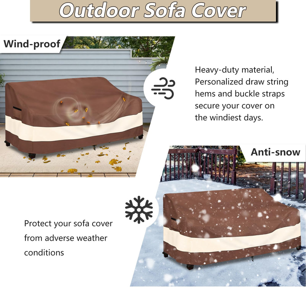 Sobana Patio Sofa Cover emphasizing UV-resistant coating