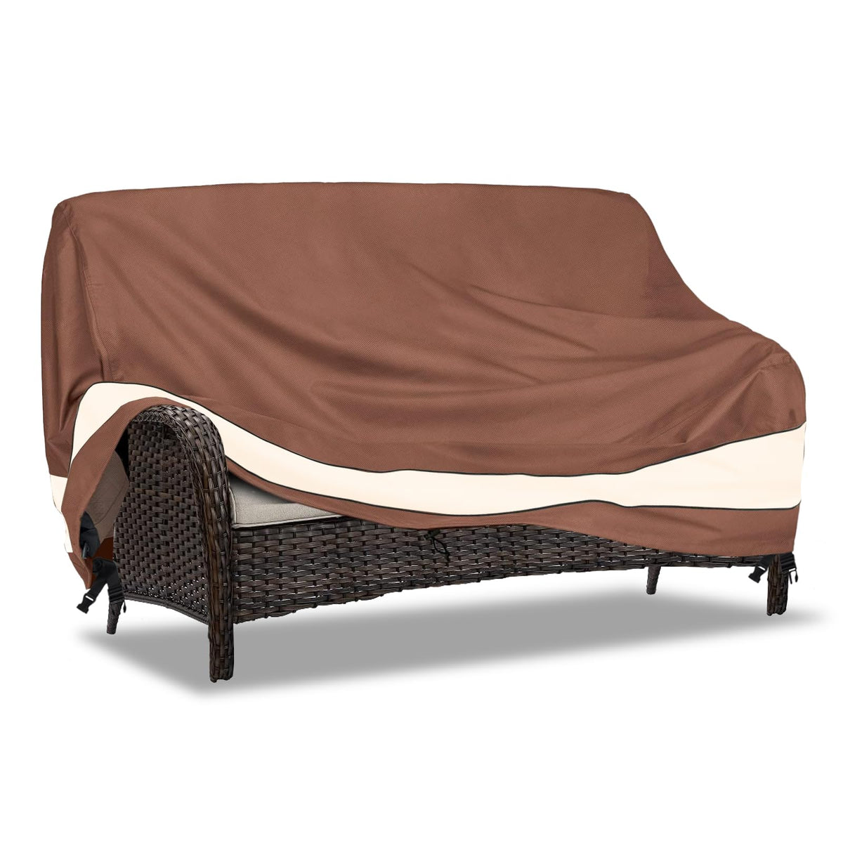 Sobana Patio Sofa Cover in brown, front view
