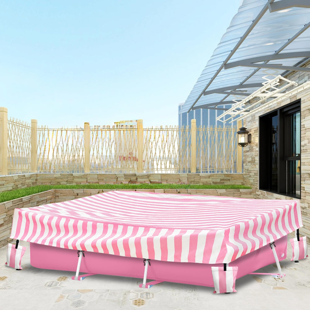 Sobana Rectangular Pool Cover during installation