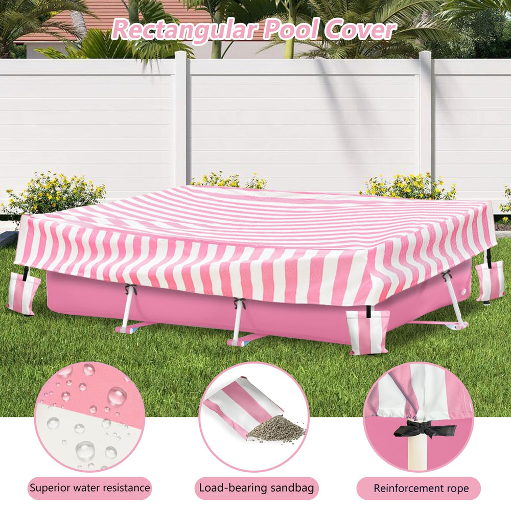 Sobana Rectangular Pool Cover on a 7' x 5' pool