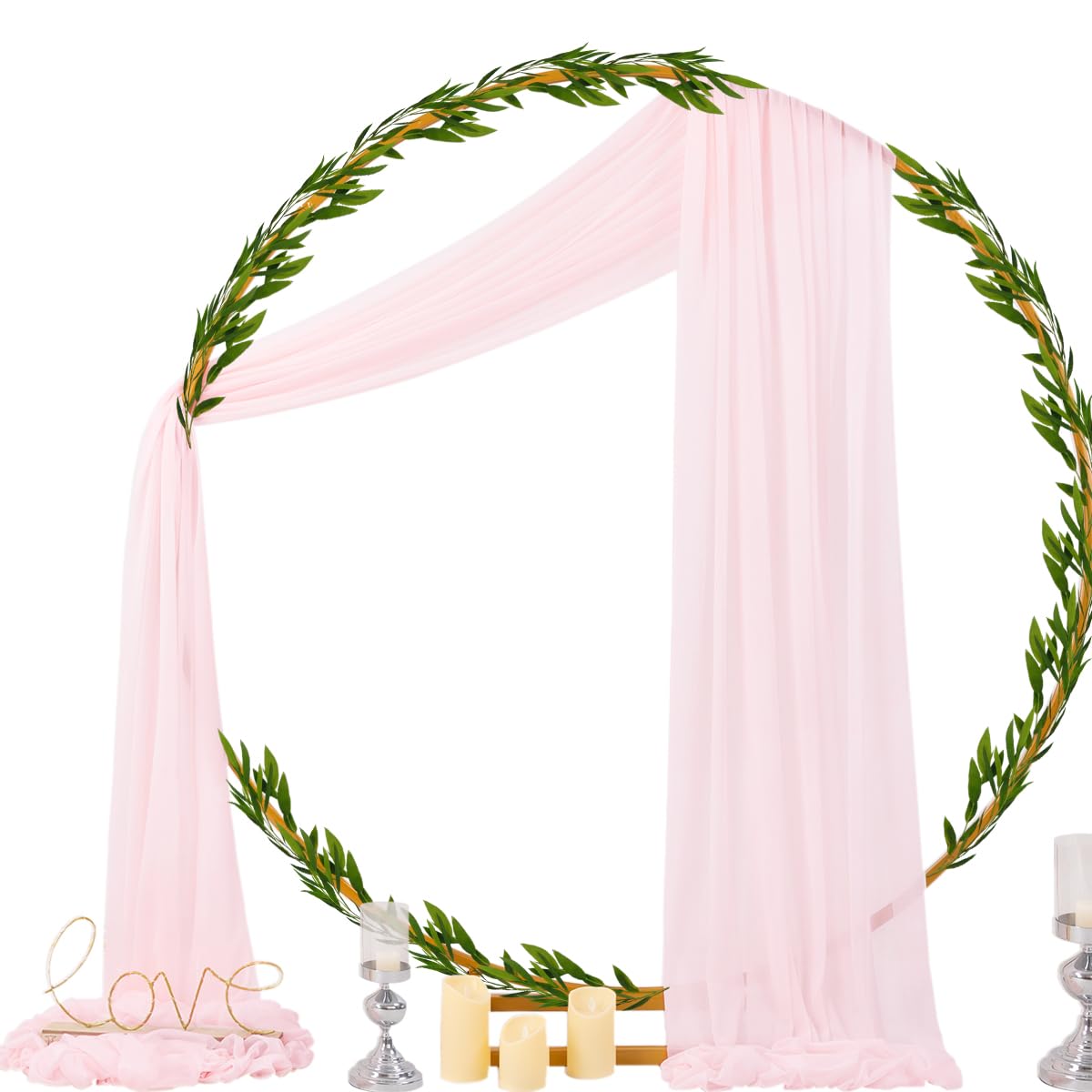Socomi sheer curtain panel measuring 29" x 236" for events