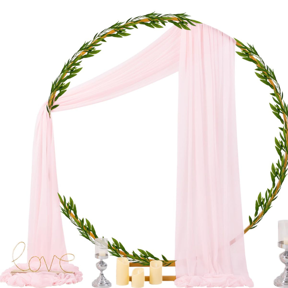 Socomi sheer curtain panel measuring 29" x 236" for events