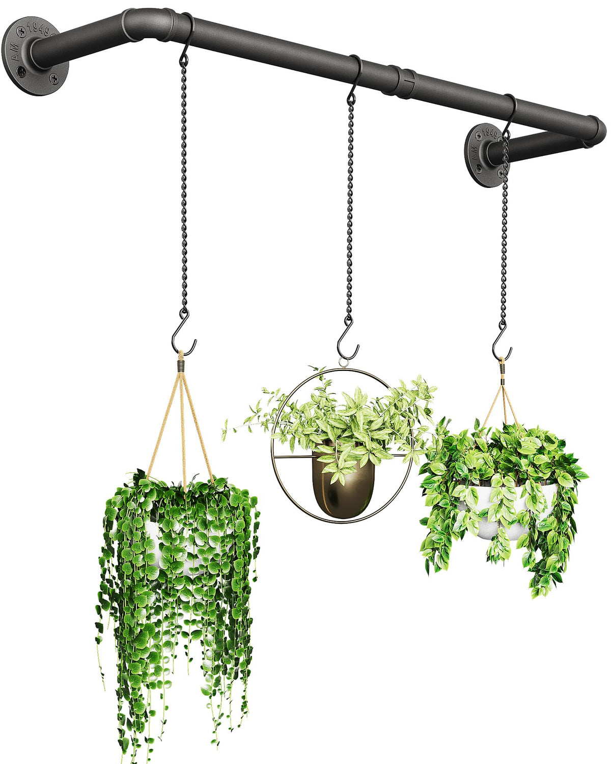 SOFITORG 38.2-inch Metal Plant Hanging Rod front view