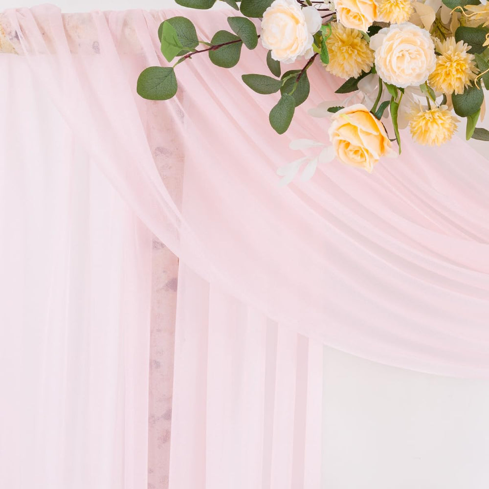 Soft chiffon texture of Socomi wedding arch draping curtain