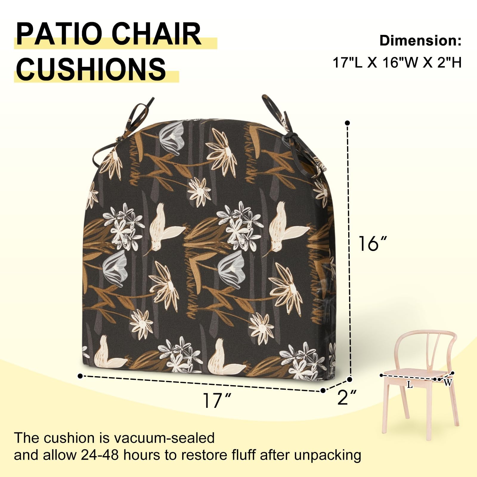 Soft polyester fabric of downluxe outdoor chair cushions