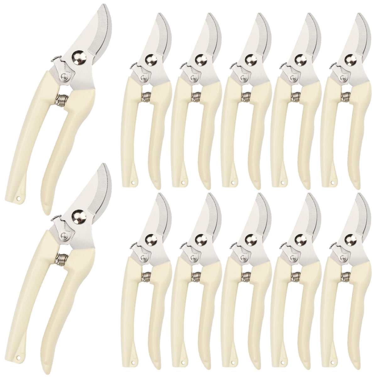 SoftSense Garden Scissors 12 Pcs set in white front view