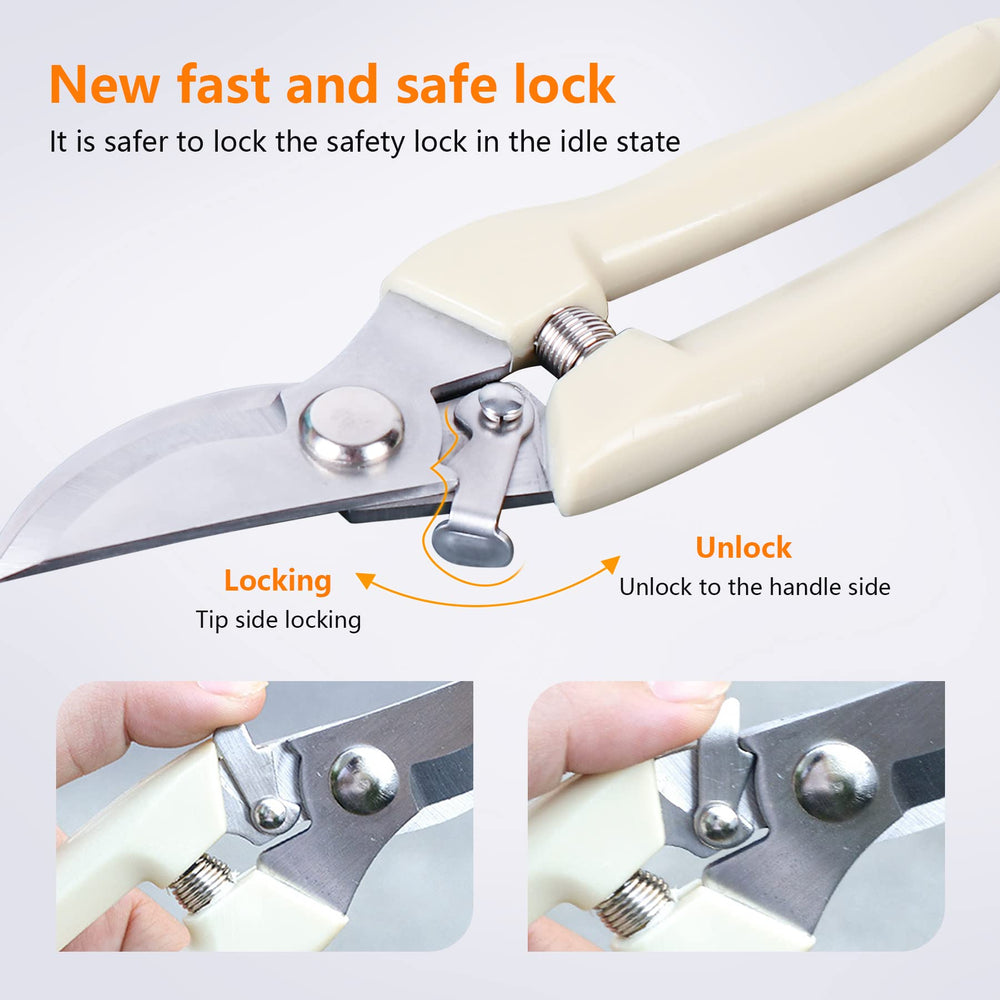 SoftSense Garden Scissors with quick lock feature