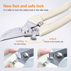 SoftSense Garden Scissors with quick lock feature