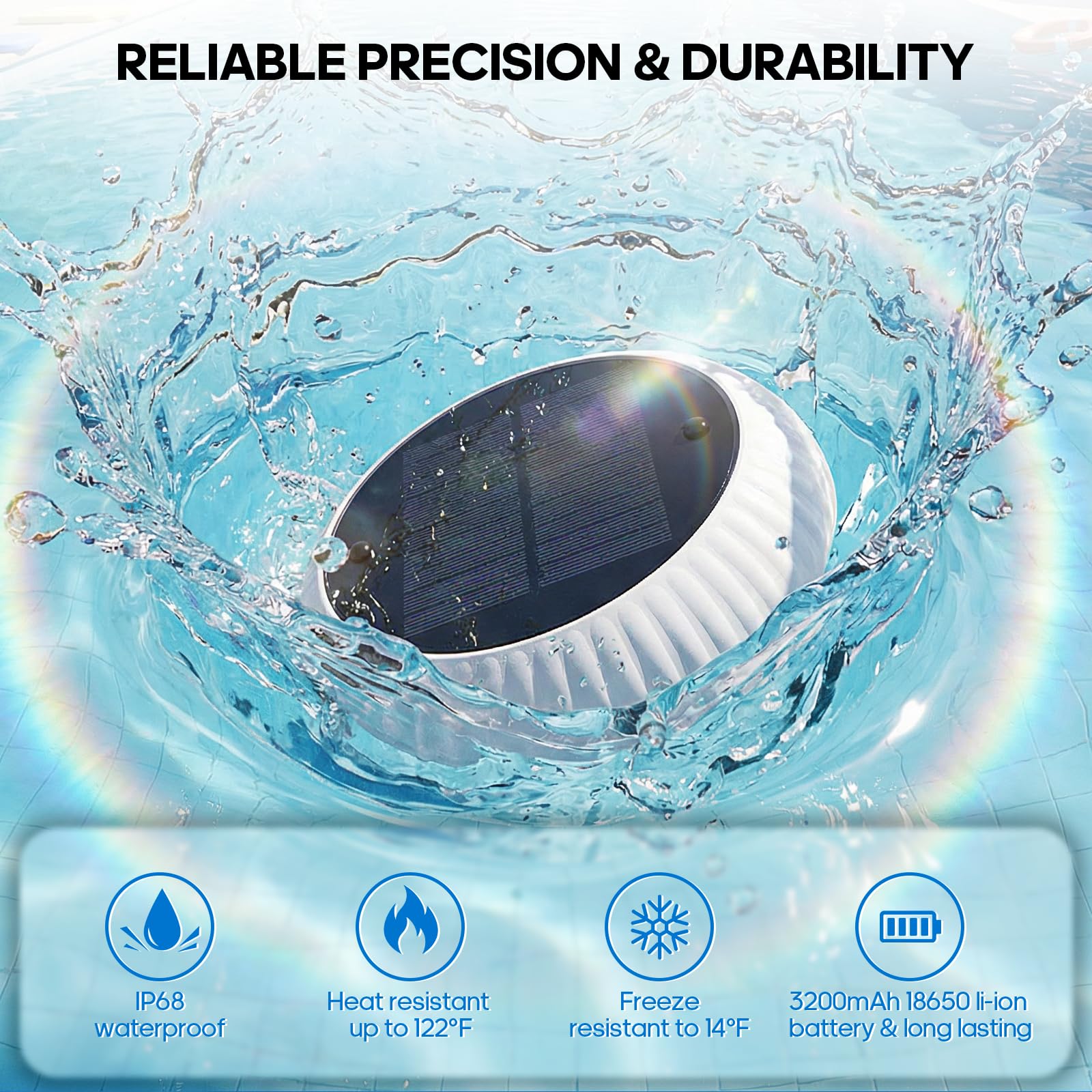 Soiarllt Solar Floating Pool Lights RGB dual illumination
