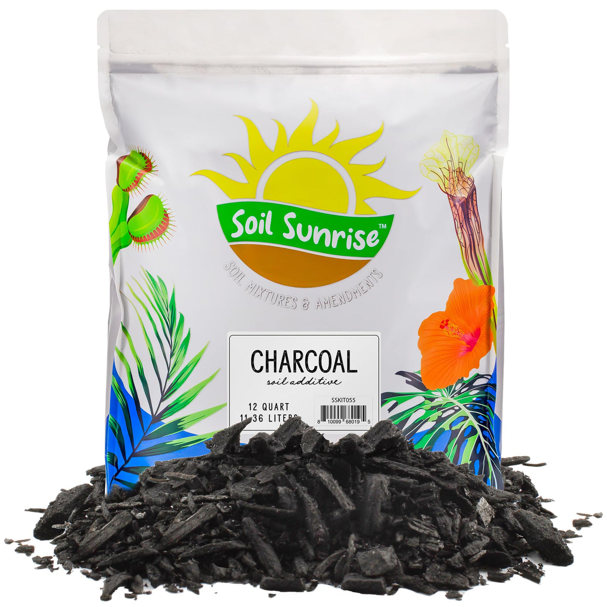 Soil Sunrise Horticultural Charcoal 12 Quarts bag front view