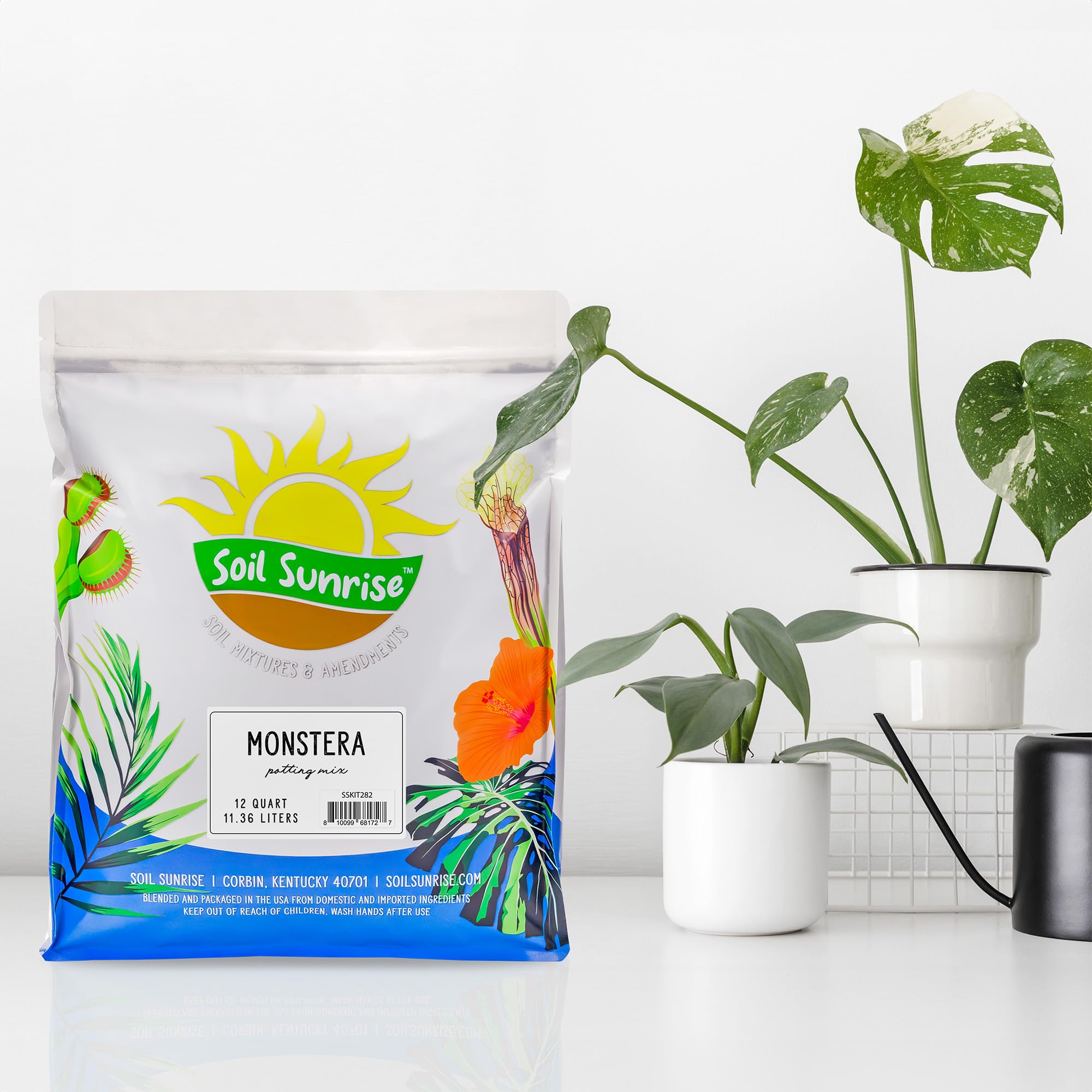 Soil Sunrise Monstera Potting Soil Mix showing texture and consistency