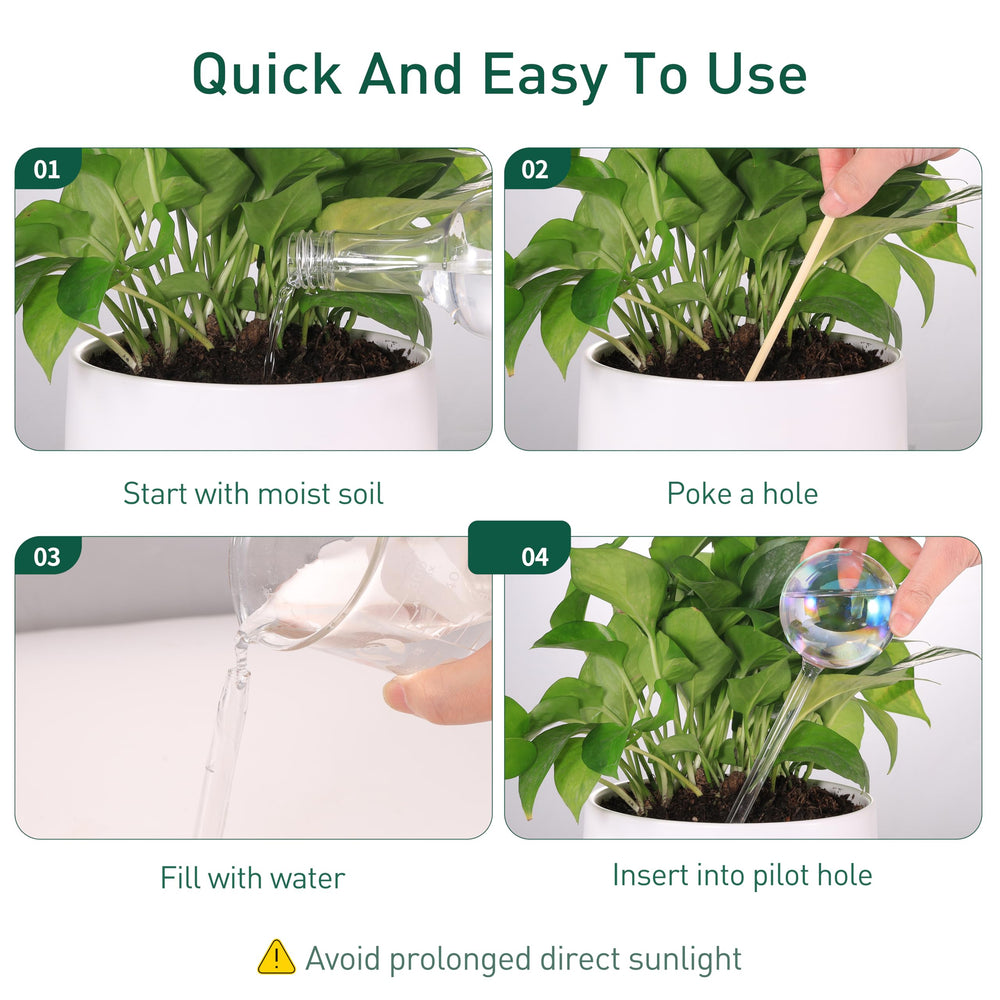Soilagua Large Rainbow Plant Watering Globe with sunlight reflection