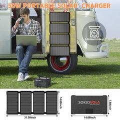 SOKIOVOLA 50W Foldable Solar Panel charging devices
