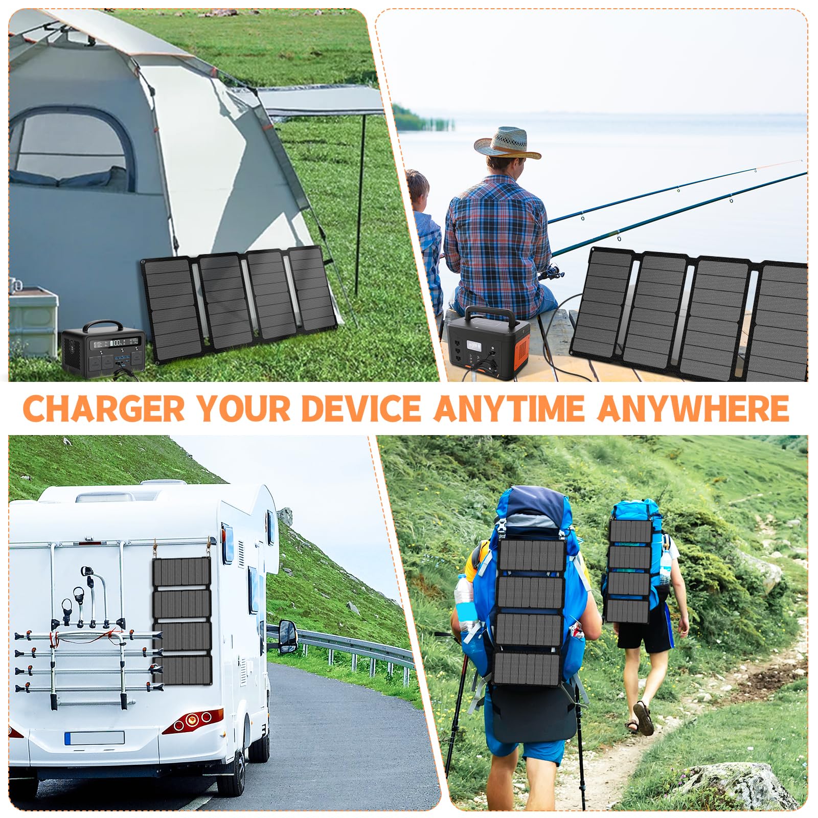 SOKIOVOLA 50W Foldable Solar Panel connectors and accessories