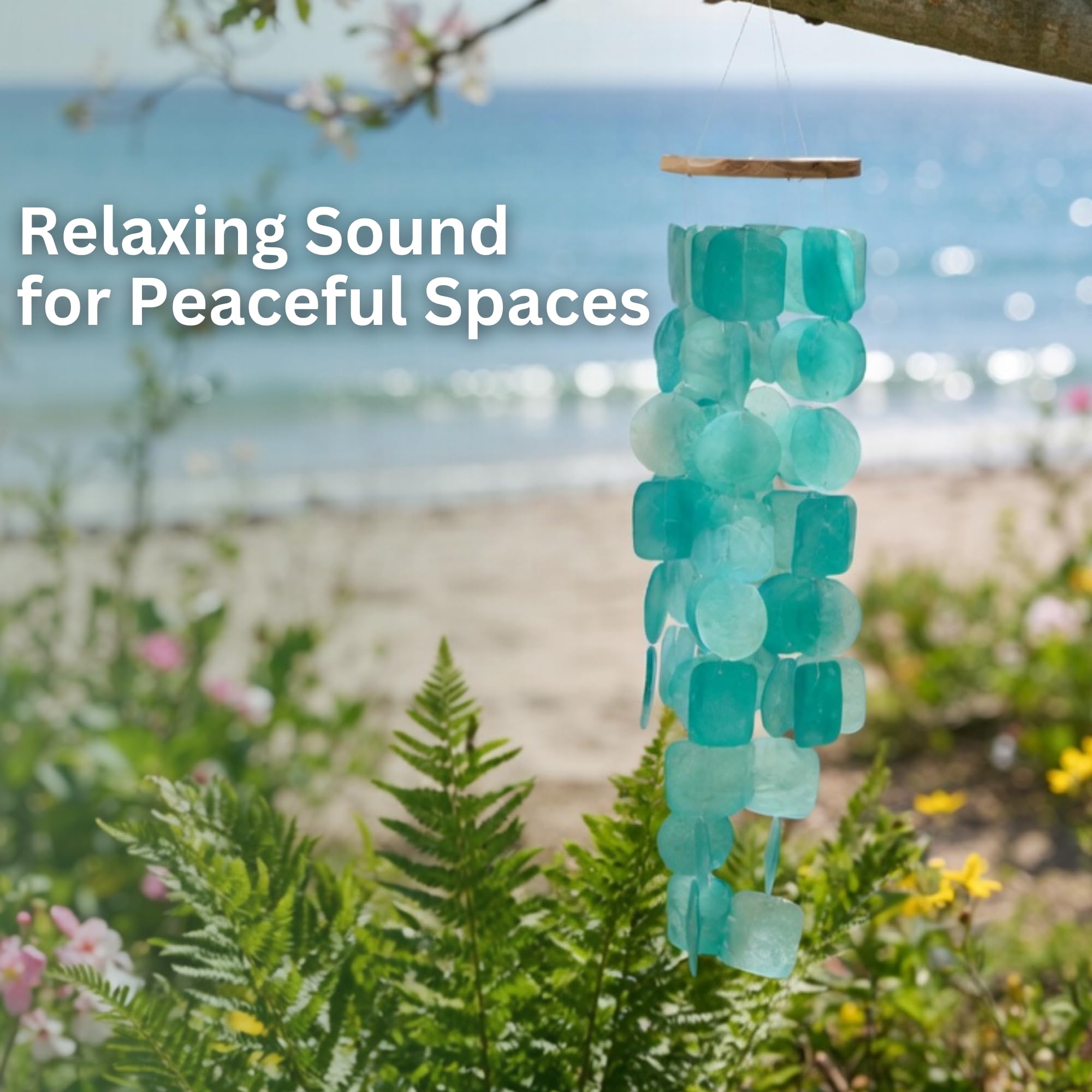 Solange & Frances Turquoise Wind Chimes gift box presentation