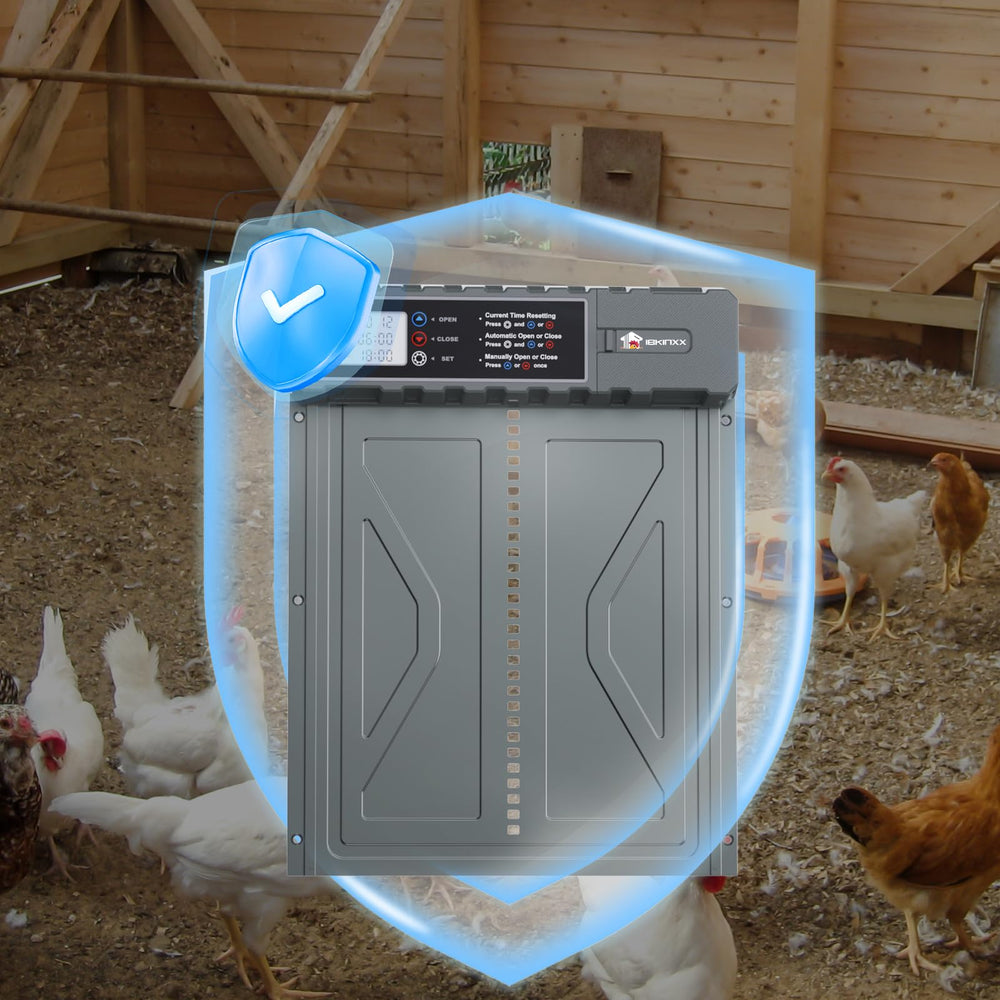 Solar panel charging IBKINXX coop door