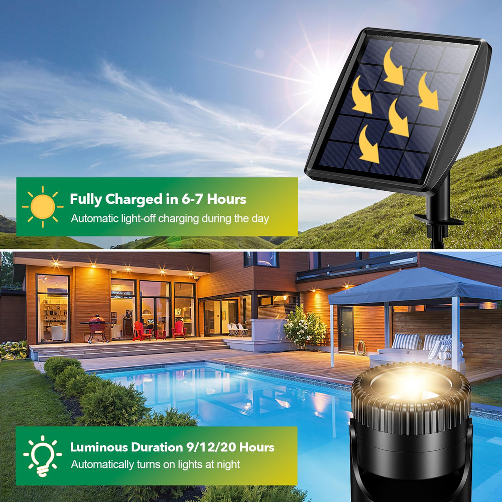 Solar panel for POPOSOAP pond lights, installed in sunlight