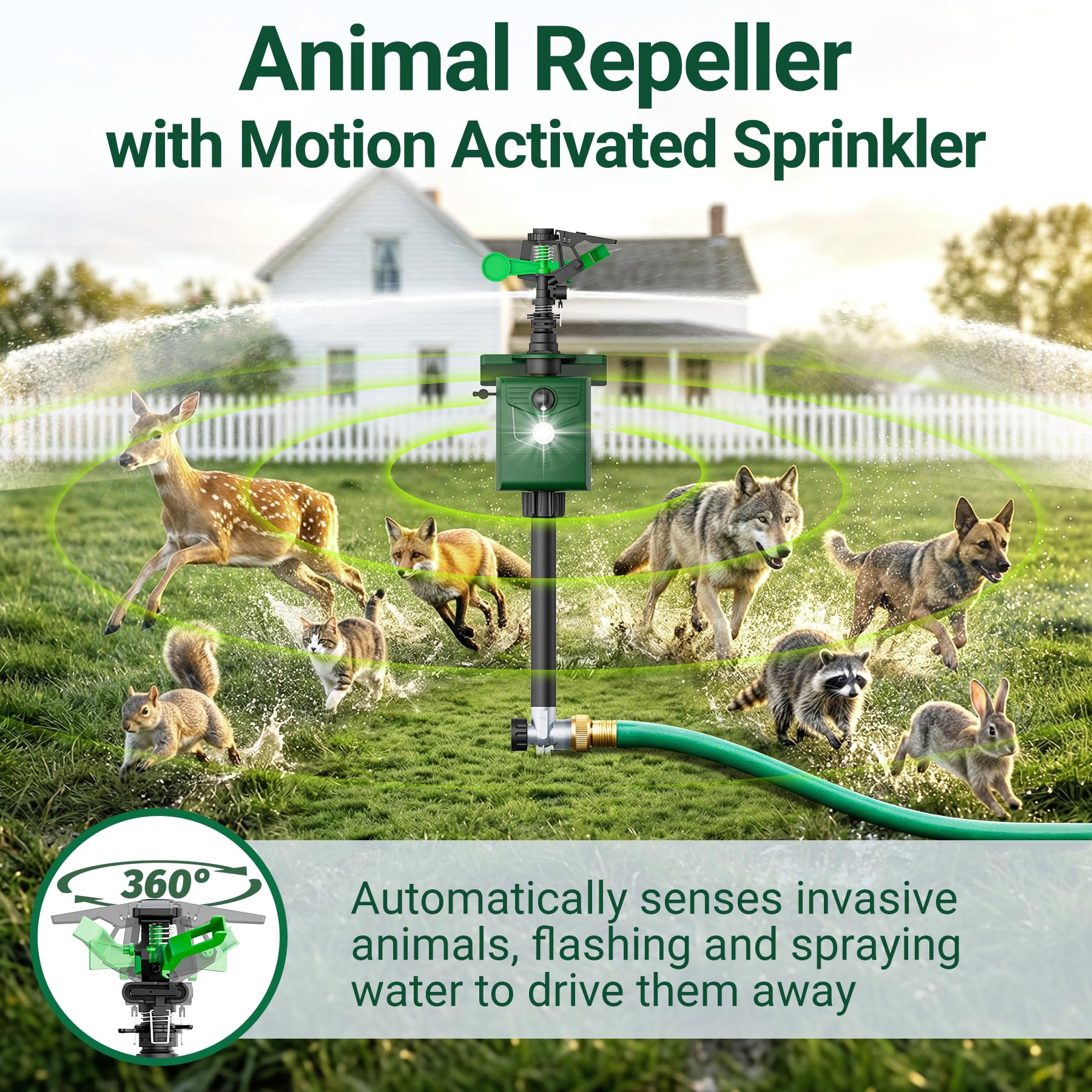 Solar panel of G-Jyuncyou Motion Activated Animal Repeller