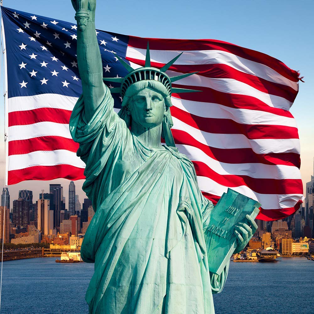 SolarStar American Flag 10x15 FT in bright sunlight