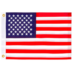 SolarStar American Flag 12x18 inches front view with embroidered stars
