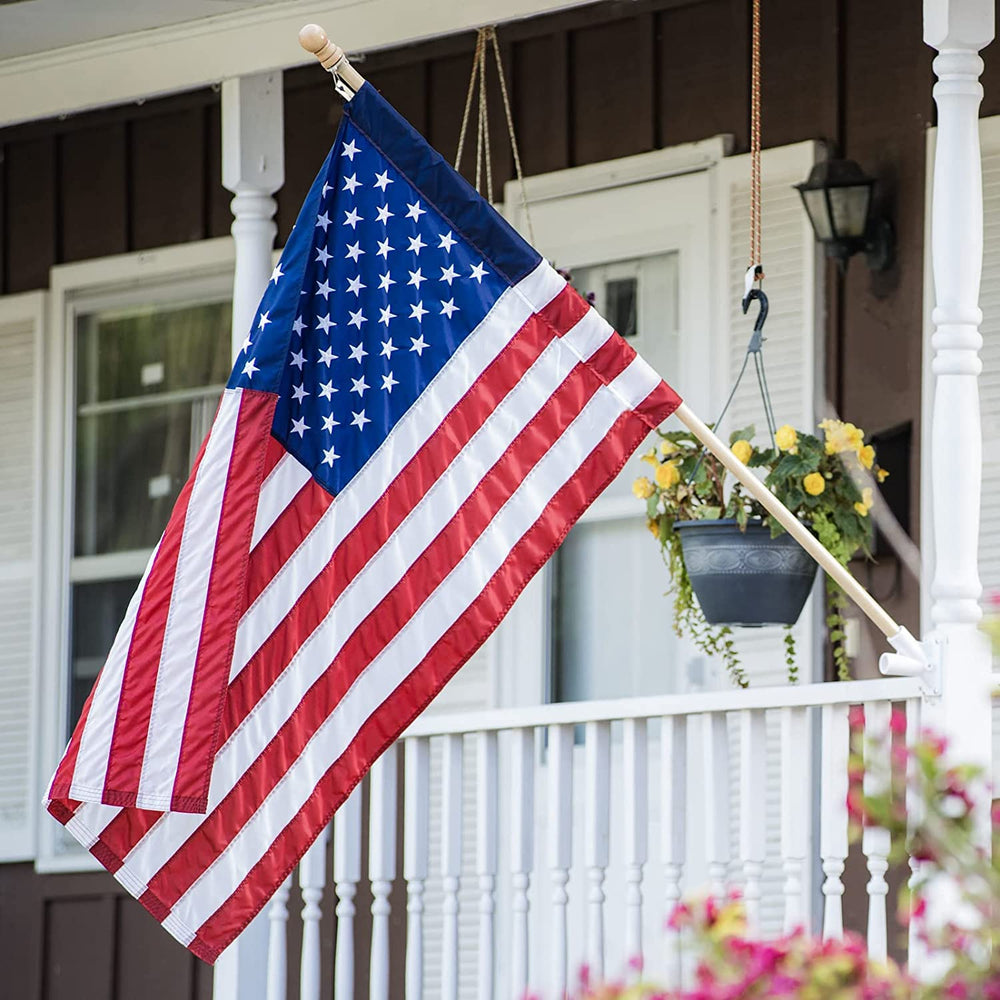 SolarStar American Flag 2.5x4 FT front view with pole sleeve