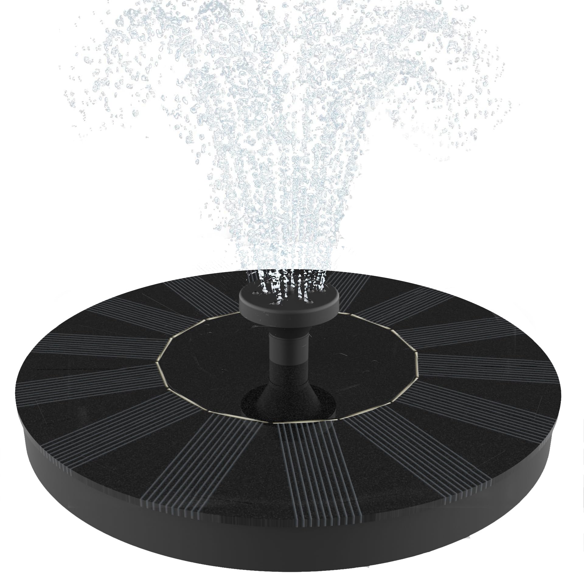 Solatec Solar Fountain Pump front view with solar panel