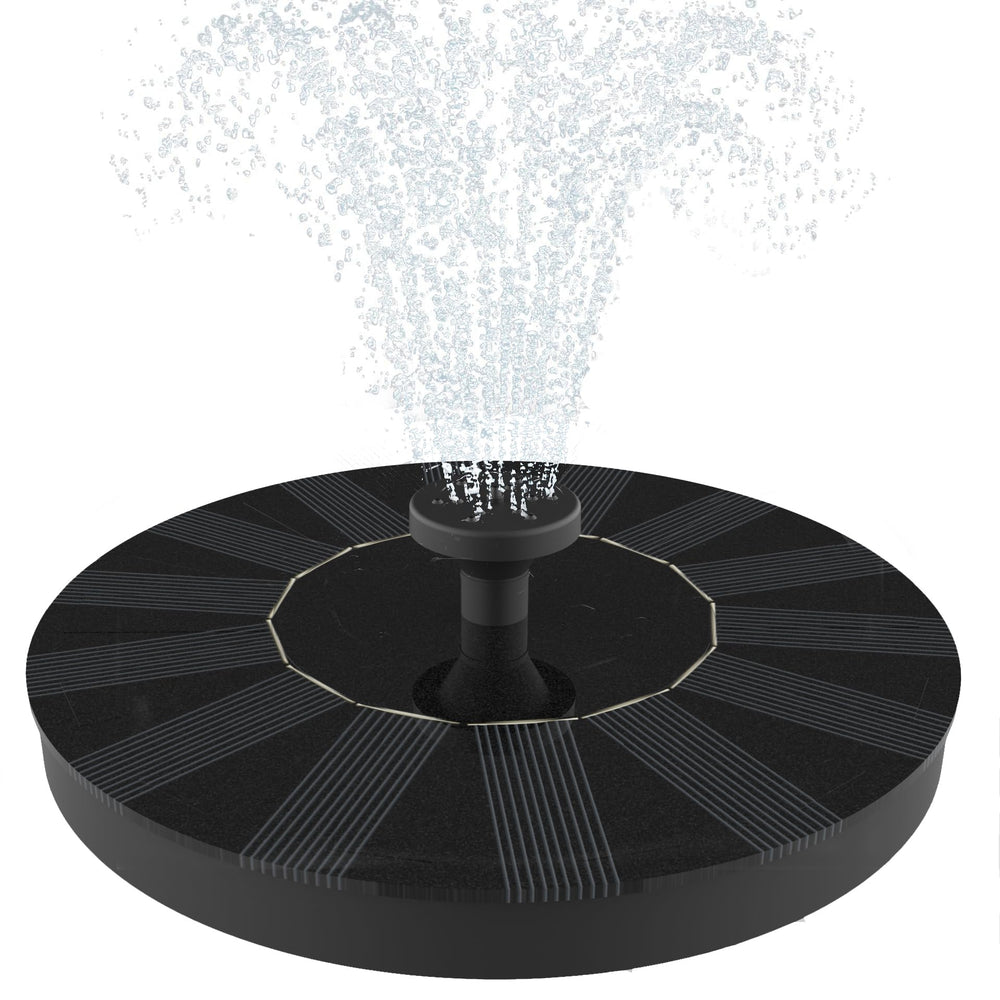 Solatec Solar Fountain Pump front view with solar panel