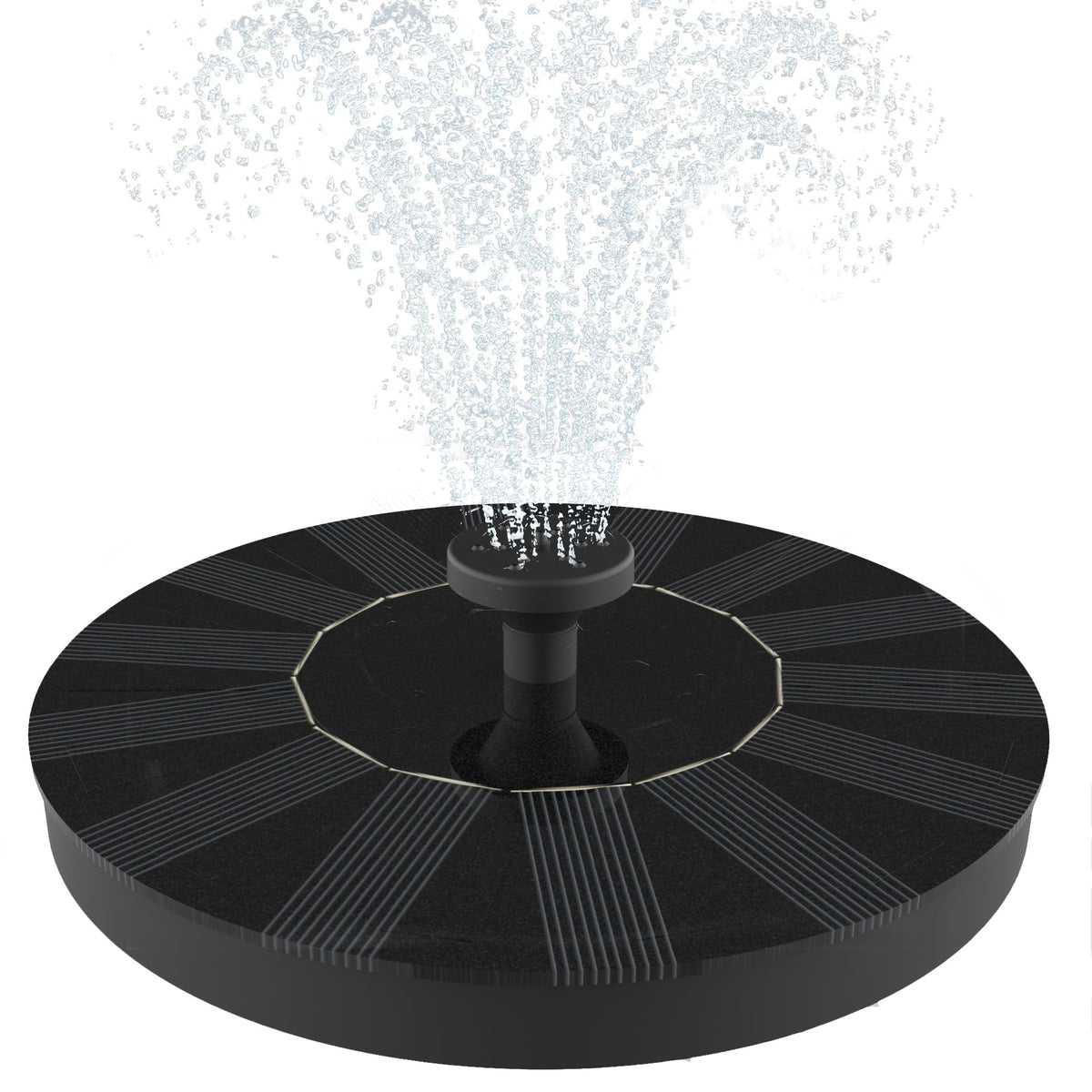 Solatec Solar Fountain Pump front view with solar panel