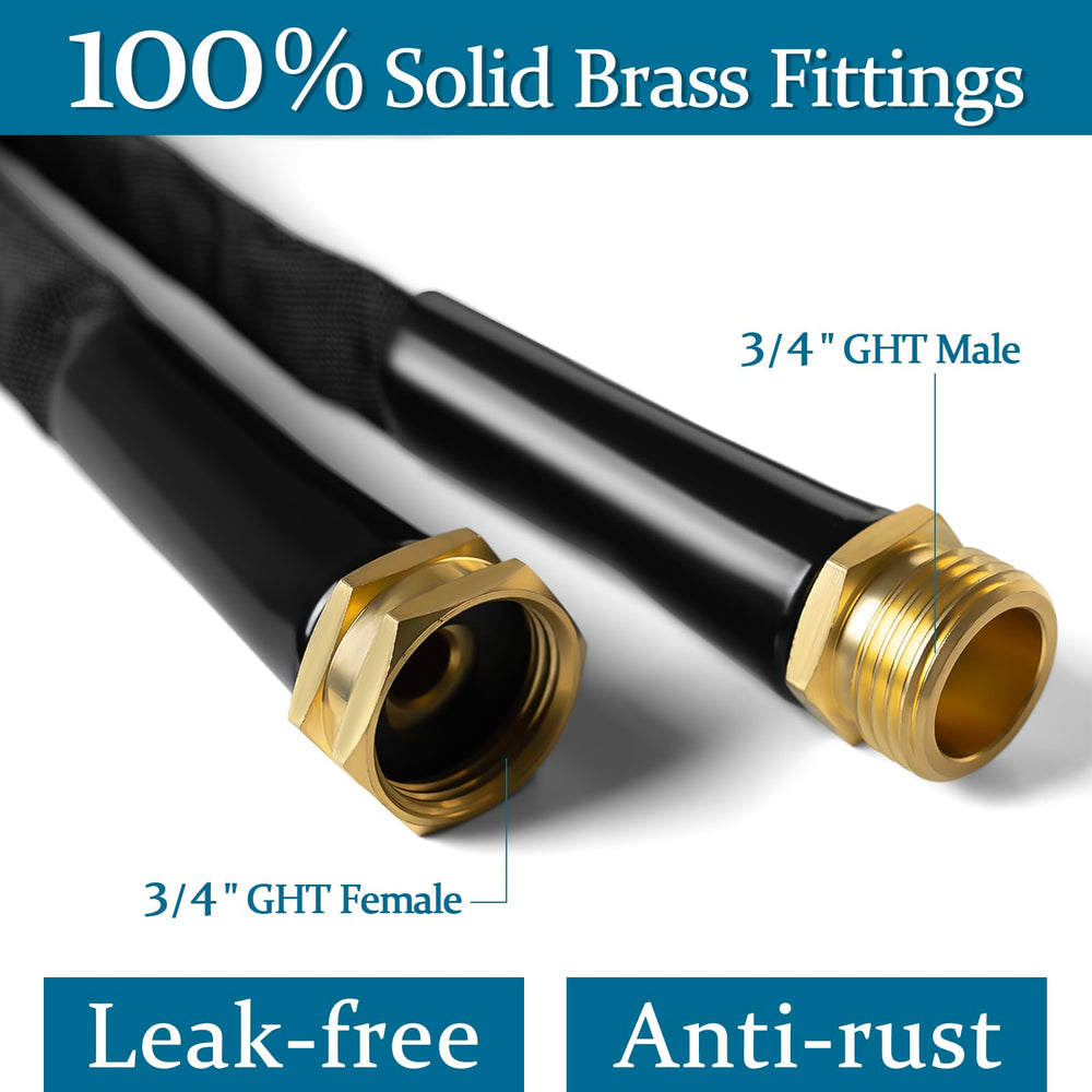 Solid brass fittings of Gnimihz Garden Hose