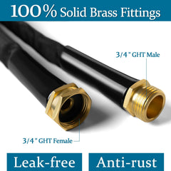 Solid brass fittings of Gnimihz Garden Hose
