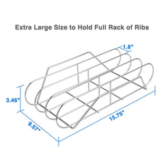 SOLIGT rib rack in charcoal smoker with ribs