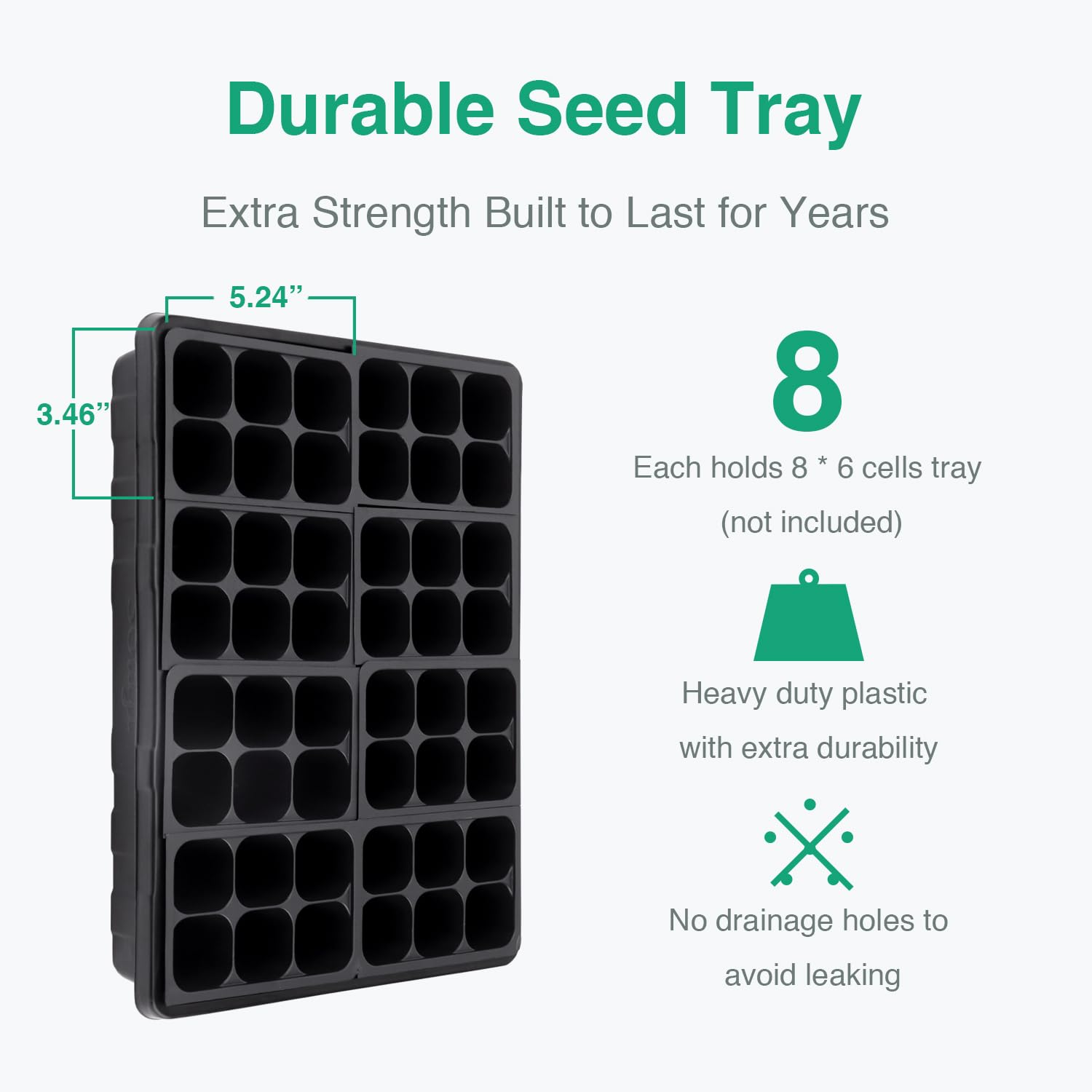 SOLIGT Seed Starter Trays stacked for storage