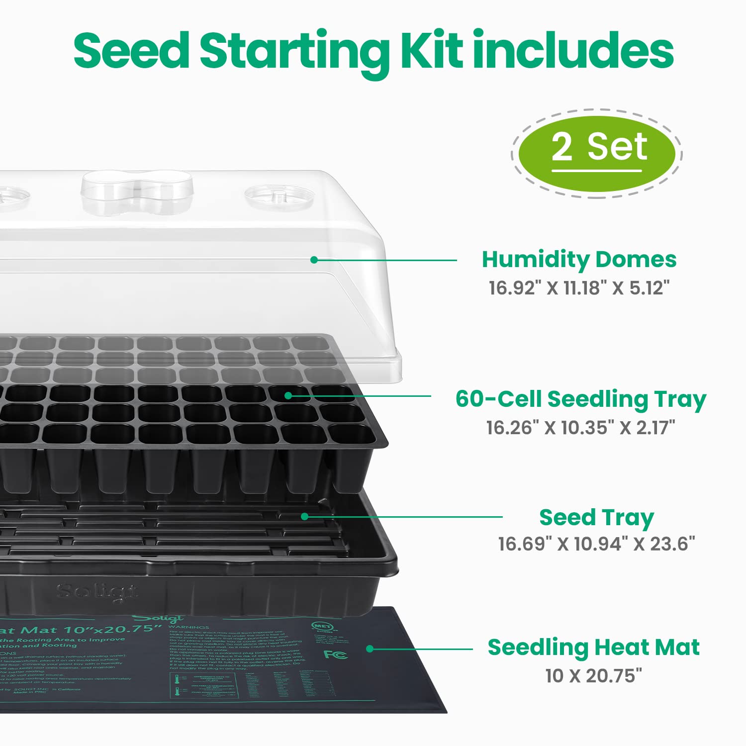 SOLIGT seedling heat mat for optimal growth