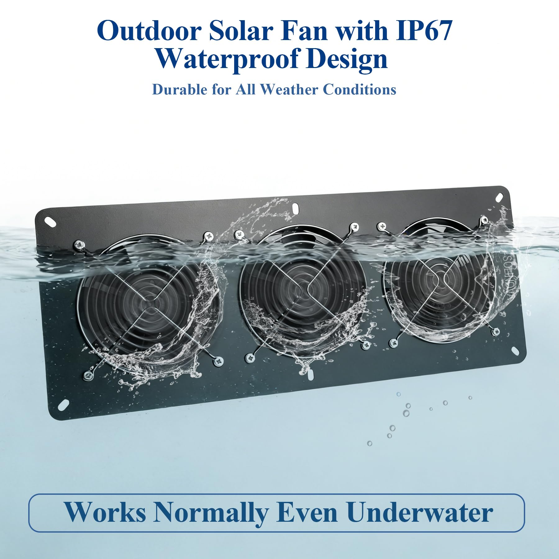 SOLINOVA Solar Exhaust Fan with mounting screws