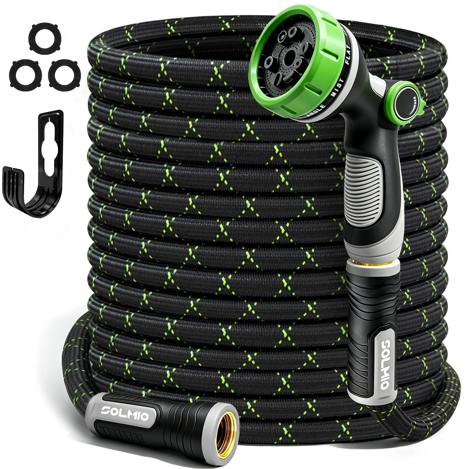 SOLMIO 100FT garden hose green model front view