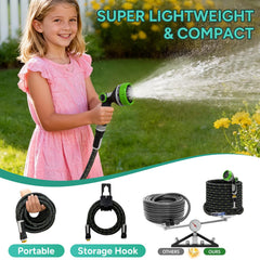 SOLMIO 50FT garden hose on storage handle