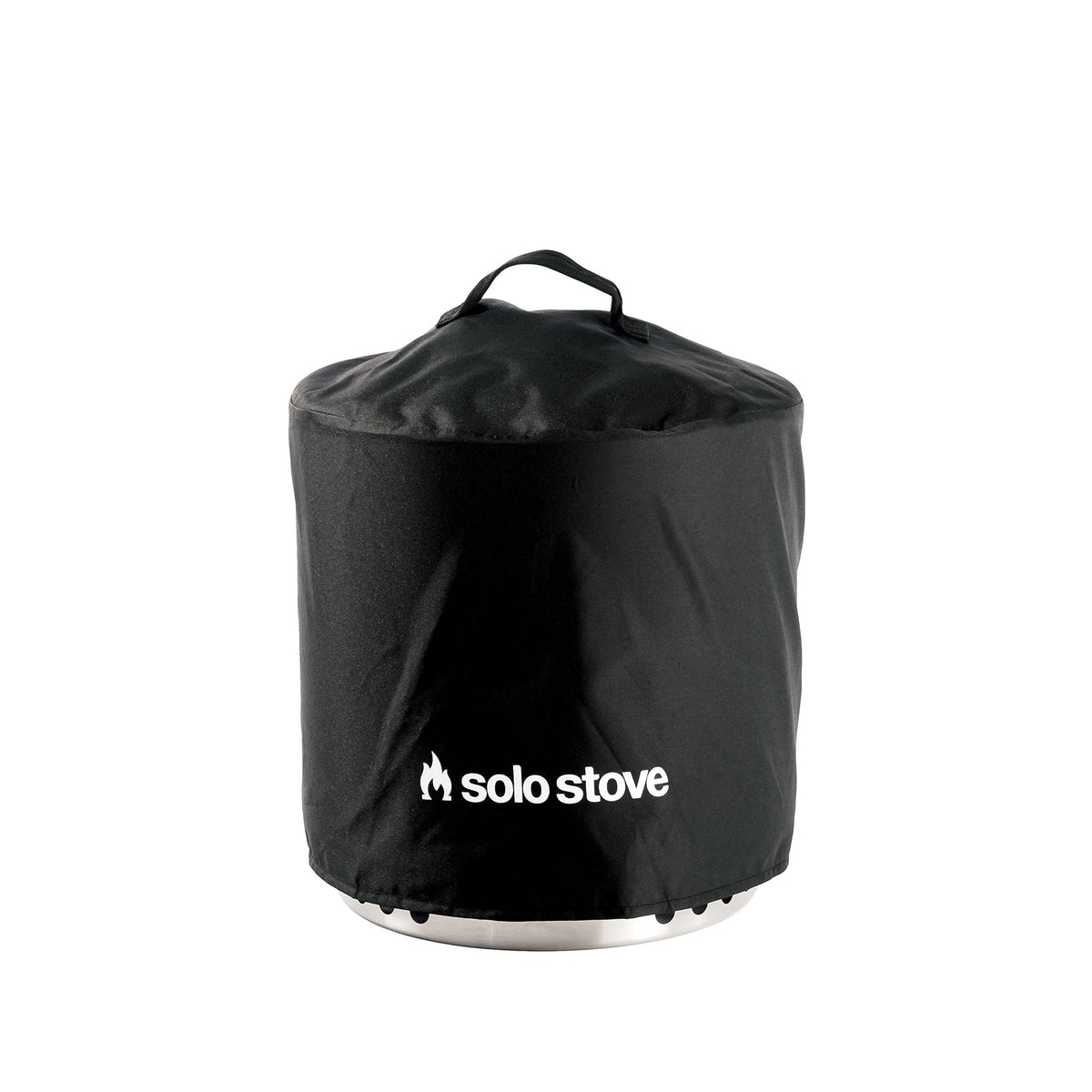 Solo Stove Ranger Shelter fire pit cover front view in black