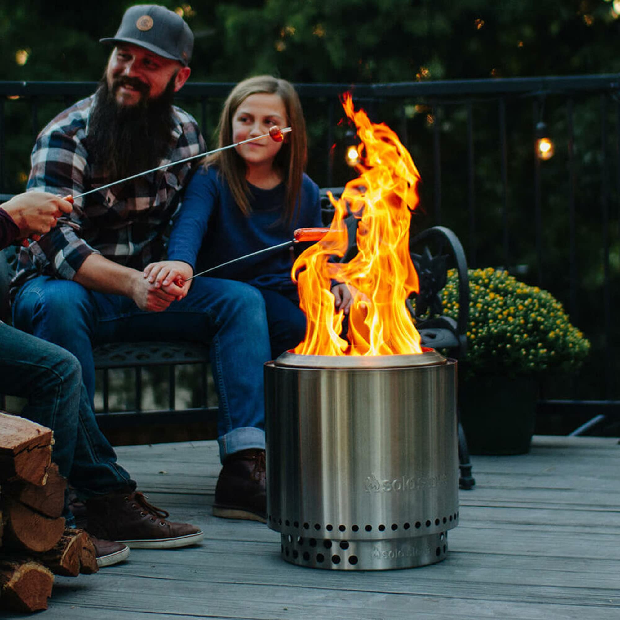 Solo Stove Ranger Stand displayed on a grassy area
